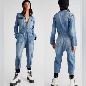 Free People X Sr Sandrine Rose by Free People Zip Front Romper